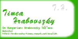 timea hrabovszky business card